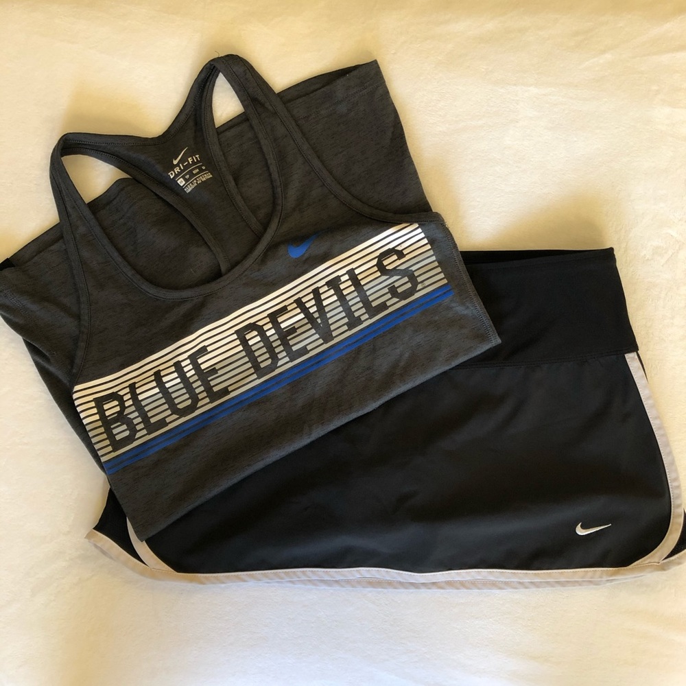 Nike Duke Blue Devils Dri Fit Tank and skort